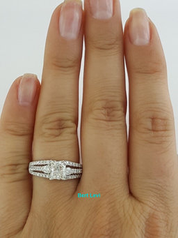 Radiant Cut Diamond Engagement Ring 1.6 ct 18K White Gold Retail $9,500 F / SI1