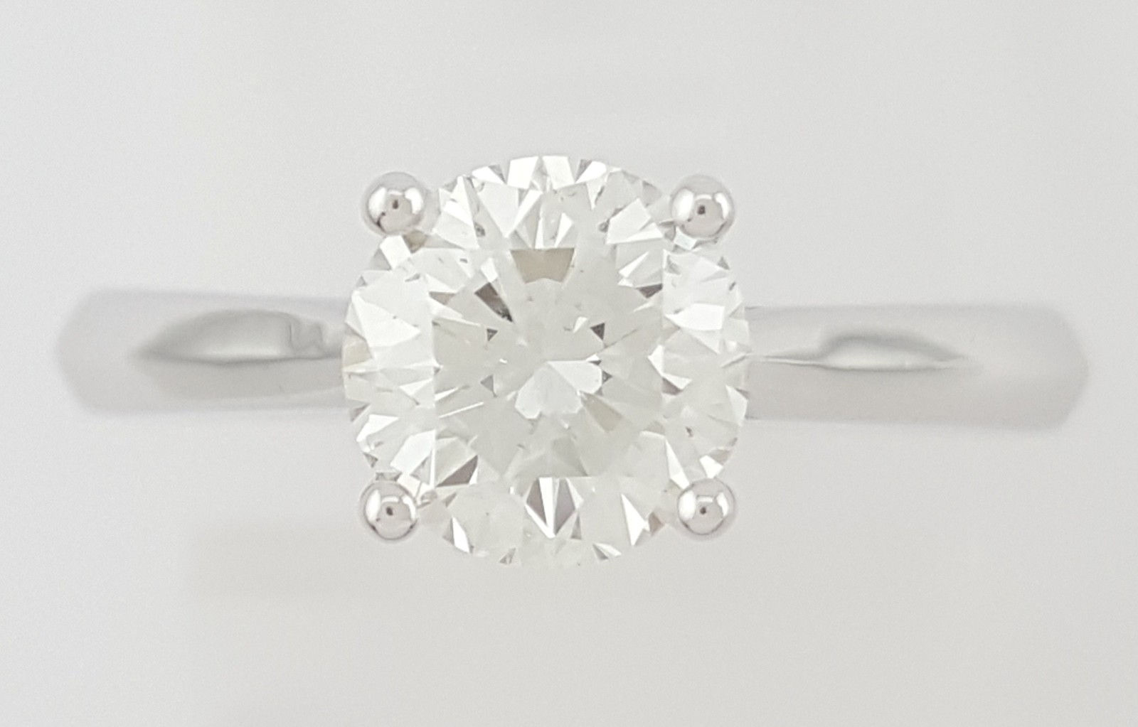 Natural Round Diamond Solitaire Engagement Ring 1.05 ct 14k White Gold Rtl $6K