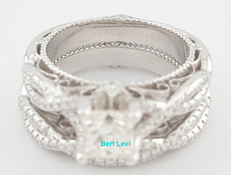 Verragio Venetian-5003 Princess Cut Diamond Engagement Ring Set 1.55 ct $14.5K