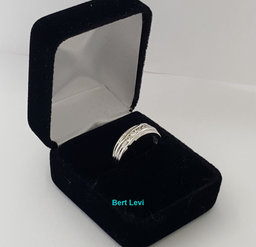 0.30 ct 14K White Gold Round Brilliant Cut Diamond Wedding Anniversary Band Ring