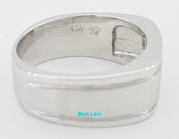 Princess Diamond Men's Wedding Band Ring 0.15 ct 14K White Gold 9 mm 11.7 Grams2