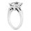 Thumbnail: Ladies 14KT White Gold Platinum Three Stones Engagement Set ENS195-1.25-A