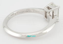 Tiffany & Co Emerald Diamond Solitaire Engagement Ring 1.01 ct Plat Rtl $13,800