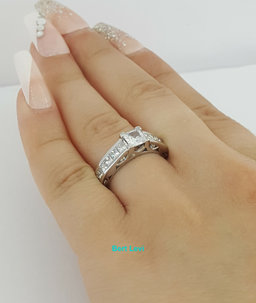 TACORI Neotare Princess Diamond Engagement Ring 18K Gold AGS 1.90 ct Rtl $13,090