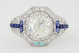 Vintage Art Deco Old European Diamond Engagement Ring 2.63 ct Platinum Rtl $35K
