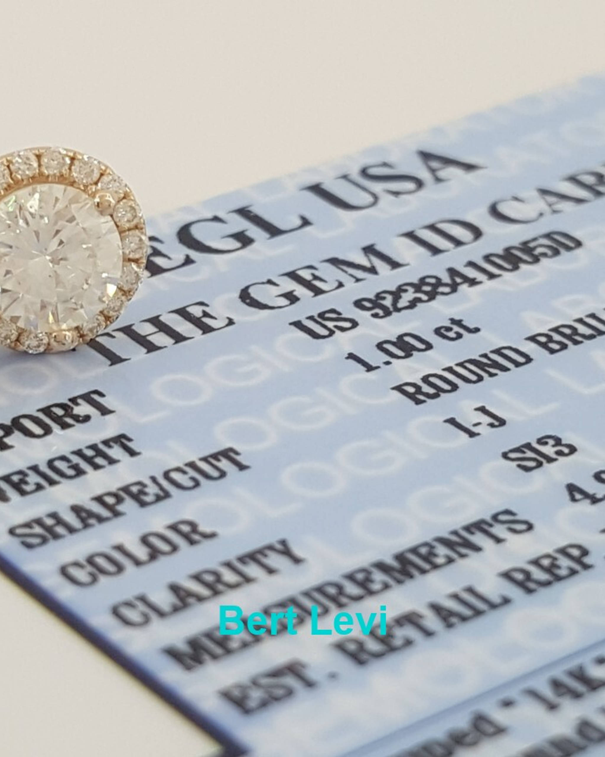 Round Halo Diamond Stud Earrings 1.16 ct 14k Rose Gold EGL-USA Rtl $4,880