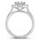 Thumbnail: Ladies 14KT White Gold Platinum Round Diamond Halo Engagement Ring ENR9789-1