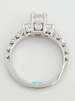 TACORI Crescent Cushion Cut Diamond Platinum Engagement Ring 1.51 ct GIA Rt $12K