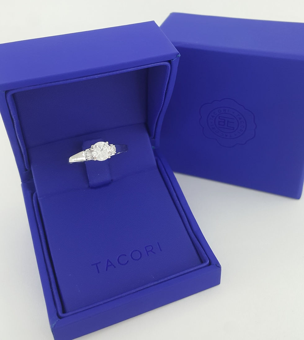 Thumbnail: Tacori Neotare Three-Stone Round Semi-Mount 0.33 ct Engagement Ring $6,790