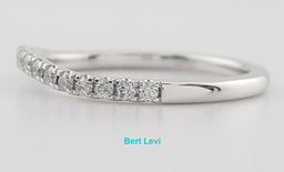 The Leo Prisma Diamond Slight Curve Half Wedding Band 0.25 ct 14k White Gold
