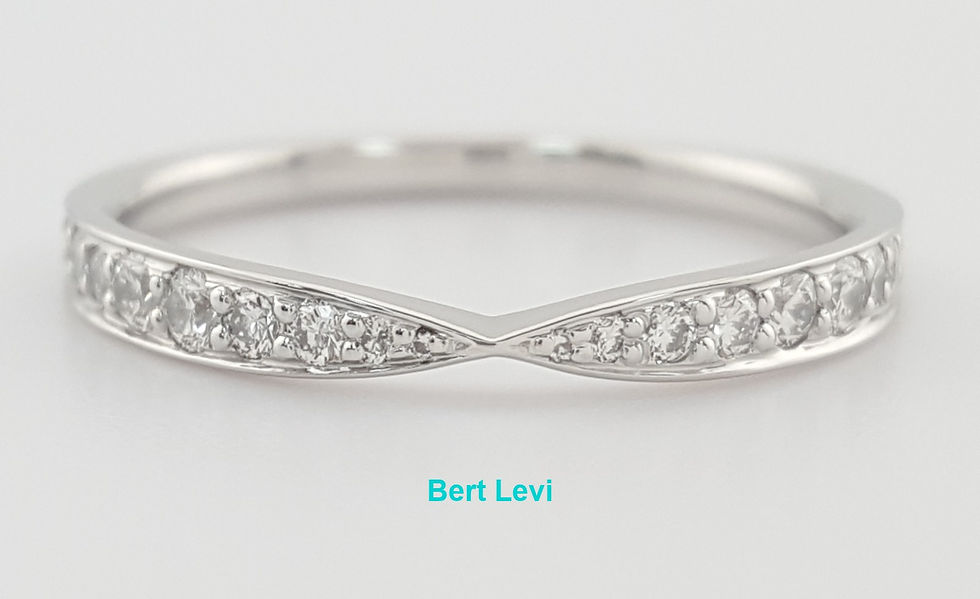 Thumbnail: Tiffany & Co Harmony Diamond Wedding Band Platinum 2.5 mm 0.23 ct Retail $3,500