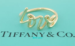 Tiffany & Co Paloma Picasso Graffiti Love Ring 18K Yellow Gold