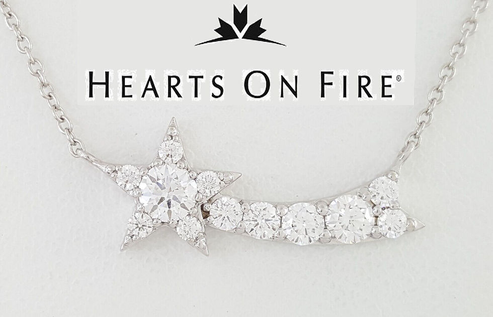 Hearts on Fire HoF Illa Comet Diamond Necklace 0.85ct 18K White Gold Rtl $7,689