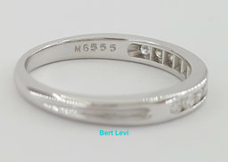 Vintage Tiffany & Co Platinum Half Circle Diamond Wedding Band Ring 0.25 ct