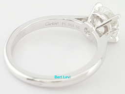 Cartier Solitaire 1895 Round Diamond Engagement Ring 1.21 ct Platinum Rtl $25.5K