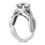 Thumbnail: Ladies 14KT White Gold Platinum Fancy Engagement Ring ENR8084