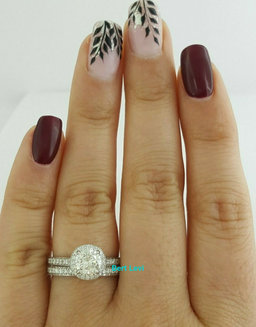 1.32 ct Martin Flyer Round 14k Gold Round Diamond Engagement & Wedding Band Set