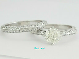 HOF Hearts on Fire Felicity Round Diamond Semi-Mount Ring 1.12 ct 18K Gold Set