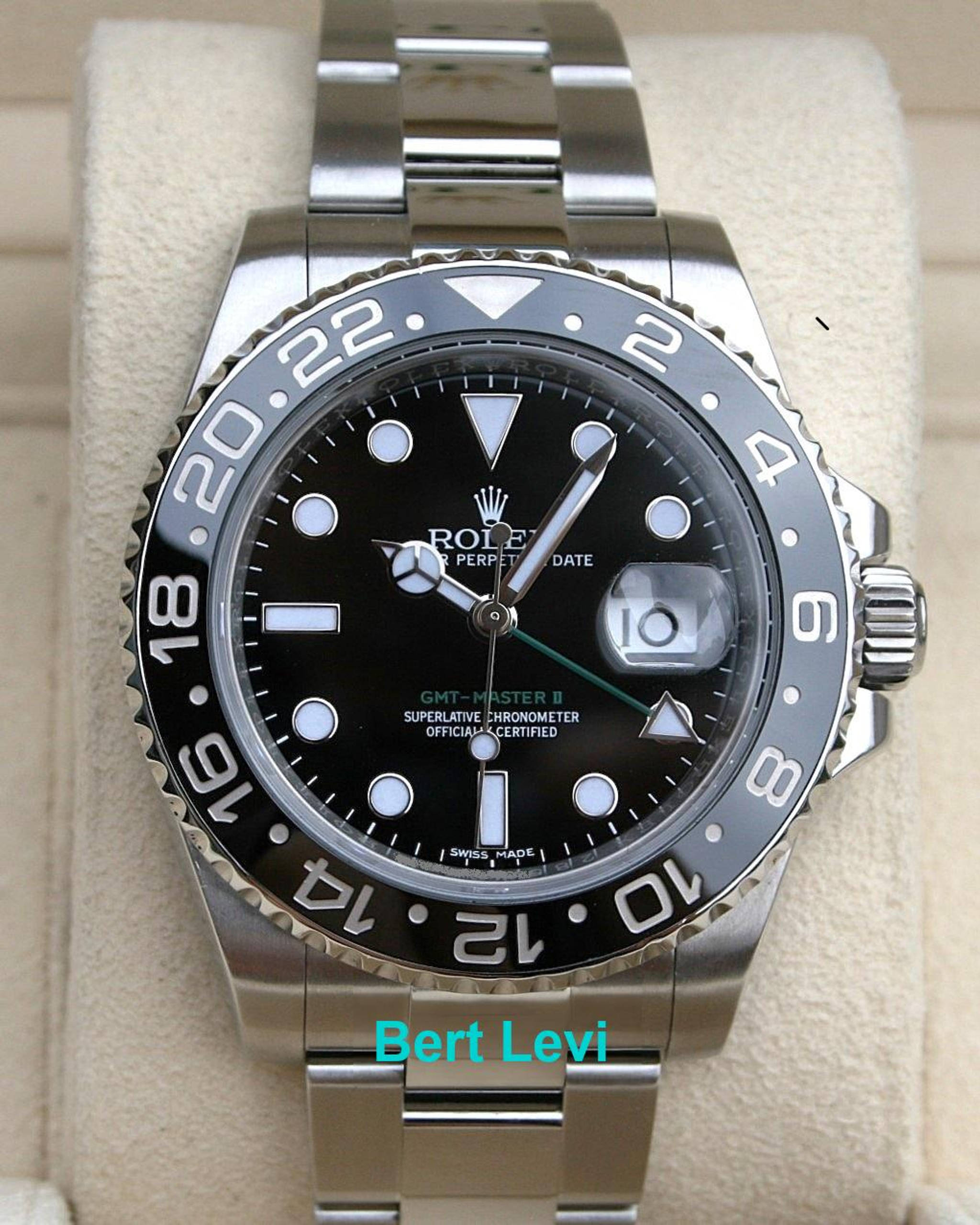 ROLEX 116710 GMT MASTER II WATCH BLACK BEZEL