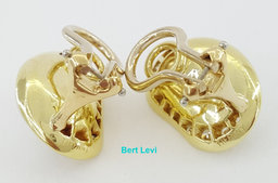 Tiffany & Co Vintage Earclips Clip-On Earrings Pearl & 0.5 ct Diamond 18K Gold