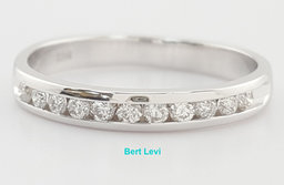Round Diamond Channel Set 14k Wedding Band Ring 0.2 ct 2.8 mm