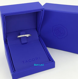 Tacori Crescent Silhouette Eternity Platinum 0.24 ct Round Diamond Wedding Band