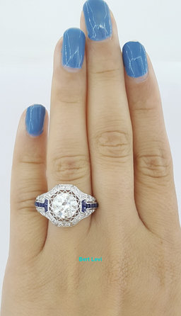 Vintage Art Deco Old European Diamond Engagement Ring 2.63 ct Platinum Rtl $35K