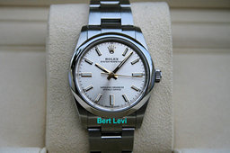 ROLEX 124200 OYSTER PERPETUAL WATCH 34MM SILVER MARKER