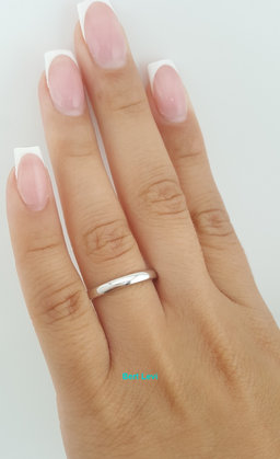 14K White Gold Comfort Fit Wedding Band Ring 3.1 Grams 2.5 mm Size 7