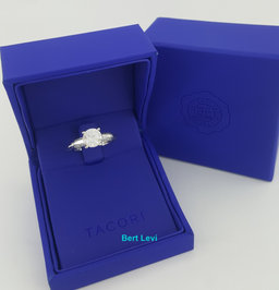 Tacori Three 3-Stone Round Semi-Mount Engagement Ring 0.24 ct Platinum Rt $5,120