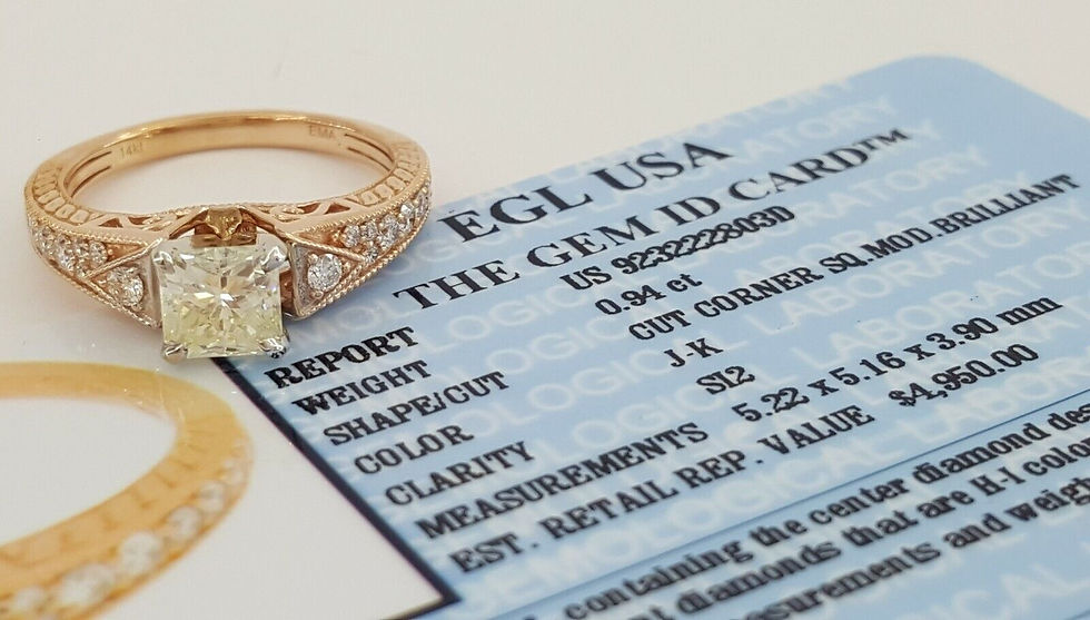 Radiant Cut Diamond Engagement Ring EGL-USA 1.24 ct 14K Rose Gold Rtl $4,950