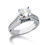 Thumbnail: Ladies 14KT White Gold Platinum Fancy Engagement Ring ENR6687