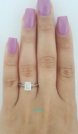 Tiffany & Co Emerald Diamond Solitaire Engagement Ring 1.01 ct Plat Rtl $13,800