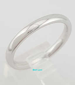 14K White Gold Comfort Fit Wedding Band Ring 3.1 Grams 2.5 mm Size 7