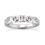 Thumbnail: Ladies 14KT White Gold Platinum Diamond Wedding Band WB873