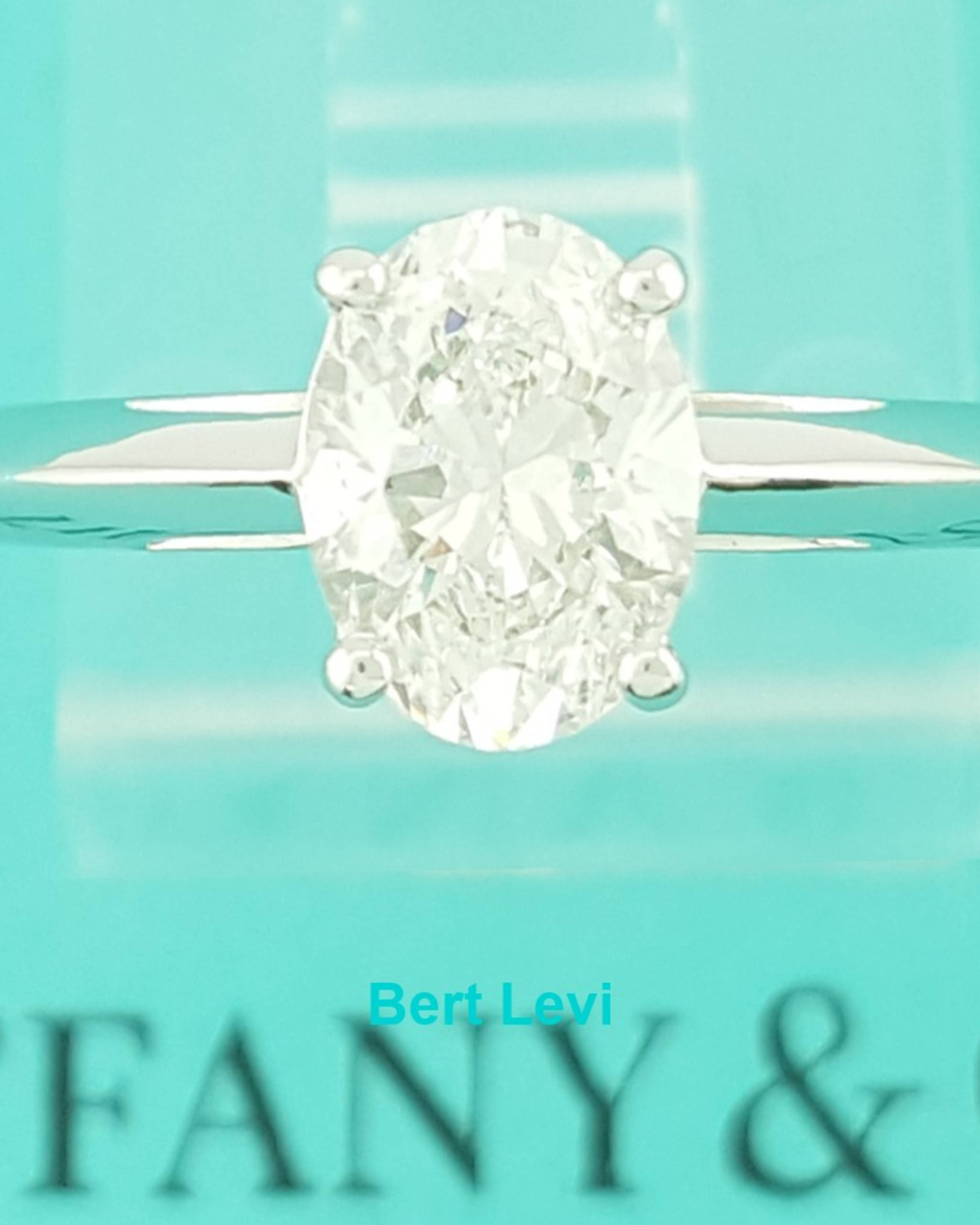 Tiffany & Co Oval Diamond Solitaire Platinum Engagement Ring 1 ct Rtl $14K