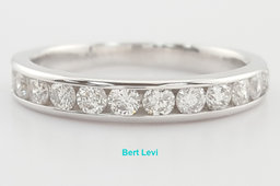 Round Diamond Channel Set 14k Wedding Band Ring 0.5 ct 3.2 mm