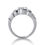 Thumbnail: Ladies 14KT White Gold Platinum Fancy Engagement Ring ENR1744