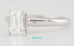 Emerald Cut Diamond Solitaire Engagement Ring 0.96 ct 14k White Gold Rtl $8K