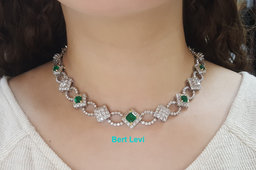 Natural Colombian Emerald & Diamond Necklace 24.9 ct 18k Gold 104.8 Gr Rtl $88K