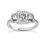Thumbnail: Ladies Princess Diamond Three Stones Engagement Set ENS3193-A