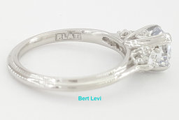 Tacori 3-Stone Round Pear Semi-Mount Platinum Engagement Ring0.35 ct  Rtl $4,840