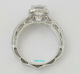 Verragio Venetian 5007CU 18K White Gold Halo Semi-Mount Engagement Ring 0.40 ct