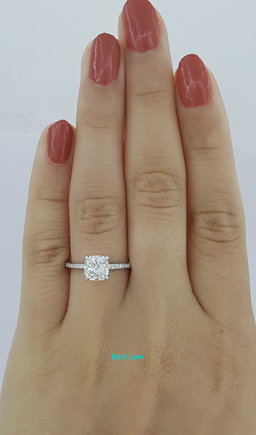 TACORI Sculpted Crescent 41-15 1.26 ct Cushion Diamond Engagement Ring GIA $11K