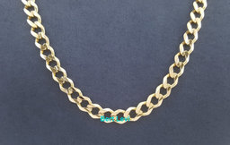 14k Yellow Gold Cuban Link Chain Necklace 20" 26 Grams 6 mm Italy