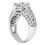Thumbnail: Ladies 14KT White Gold Platinum Round Diamond Fancy Engagement Ring ENR322-1.5