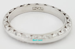 Tacori Crescent Silhouette Eternity Platinum 0.24 ct Round Diamond Wedding Band