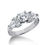 Thumbnail: Ladies 14KT White Gold Platinum Fancy Engagement Ring ENR2254