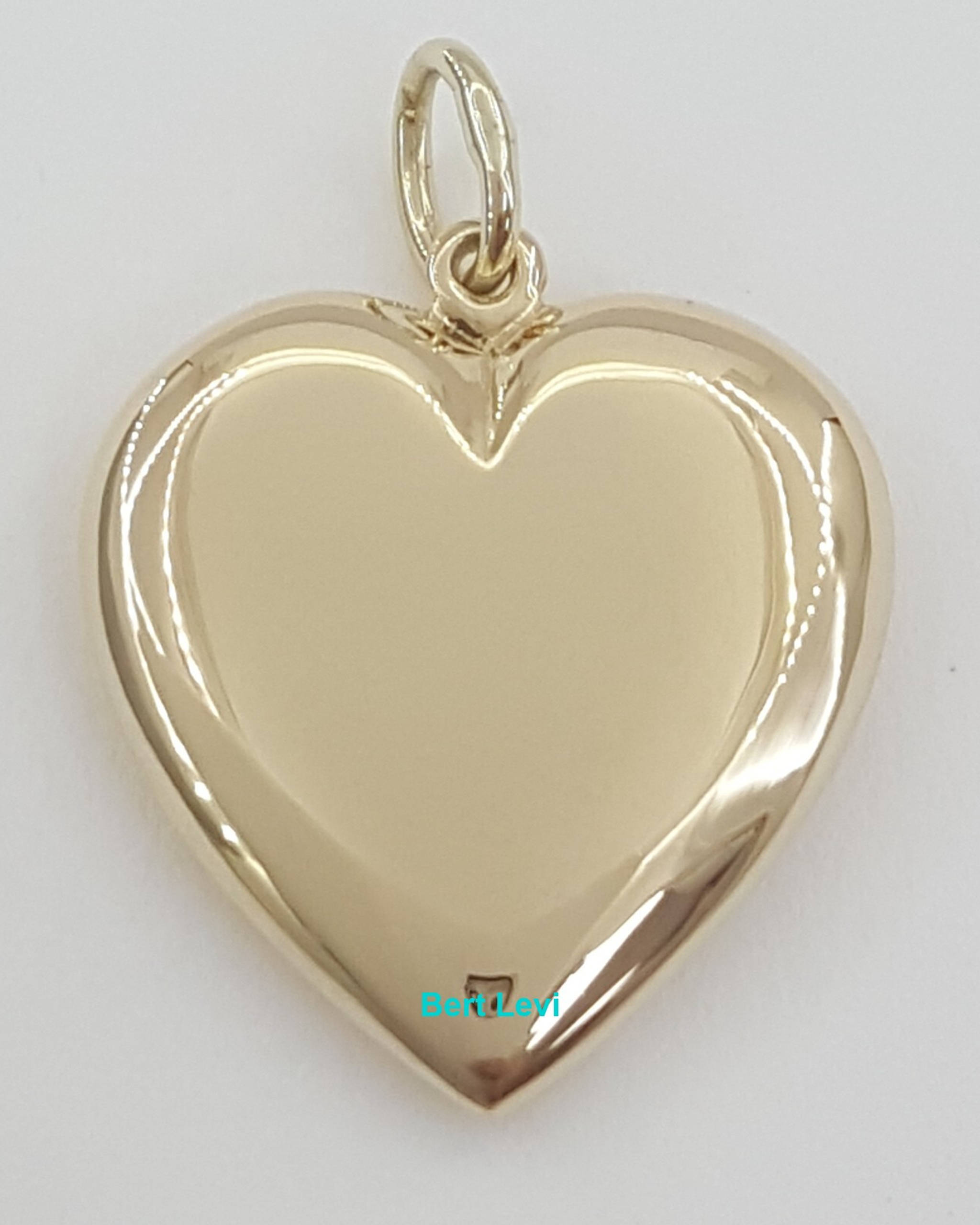 14k Yellow Gold Puff Heart Pendant 2.5 Grams 20.5mm