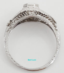 Vintage Art Deco Diamond Engagement Ring 0.3 ct 18k White Gold